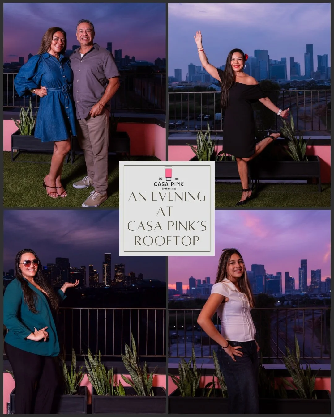 The skyline adapted perfectly that evening at Casa Pink! 

Wine, chocolate, and a rooftop photo-op could not have gone more perfectly. 

#casapinkhtx #creativespace #houstonskyline #eastdowntown