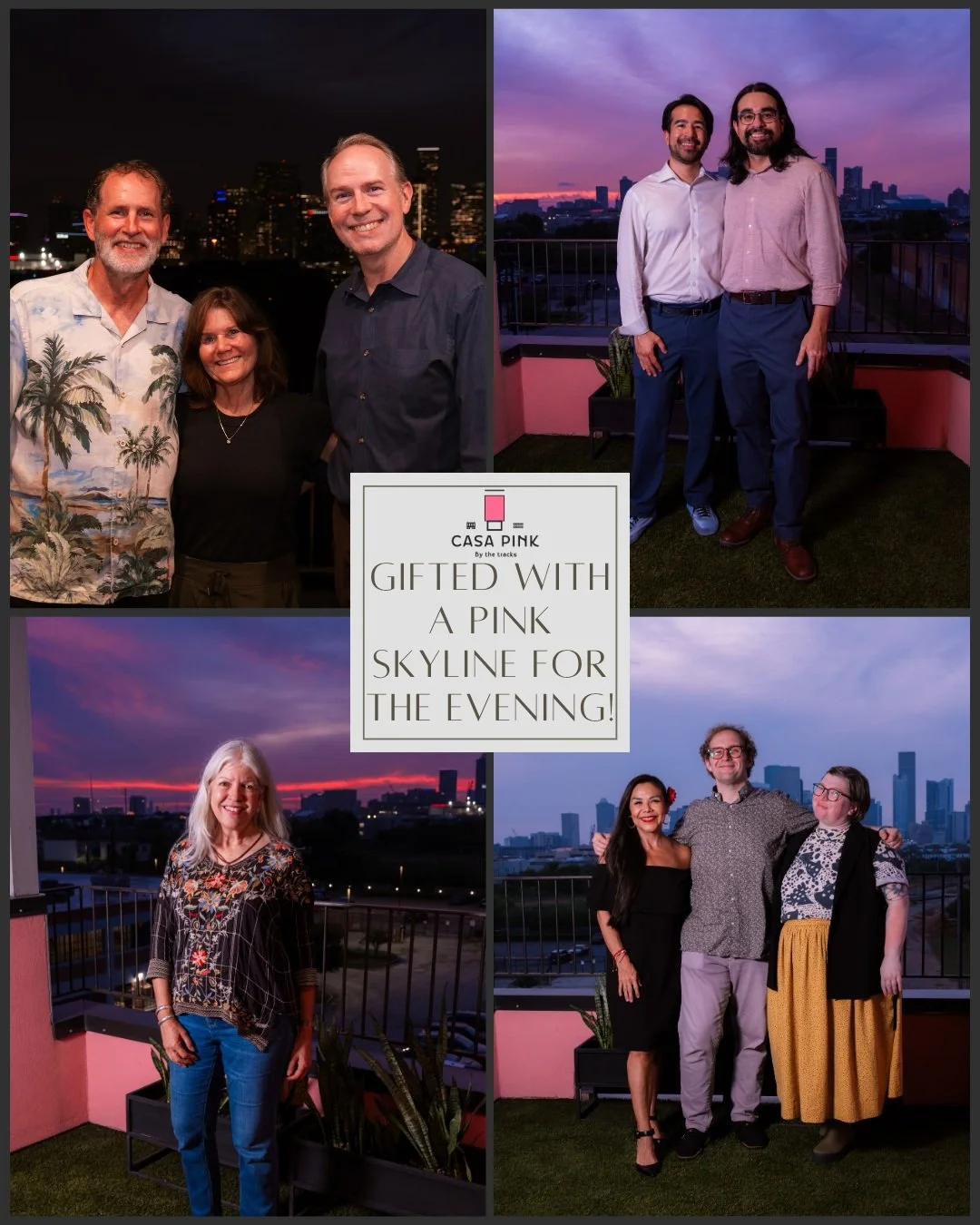 Did someone order a pink streak in the sky to accompany our skyline view at Casa Pink?!

#winenight #eastend #neighbors #photography #houston