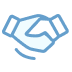 Icon of two hands shaking