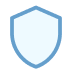 A shield icon on a white background.