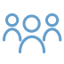 Icon of three people connected in a network