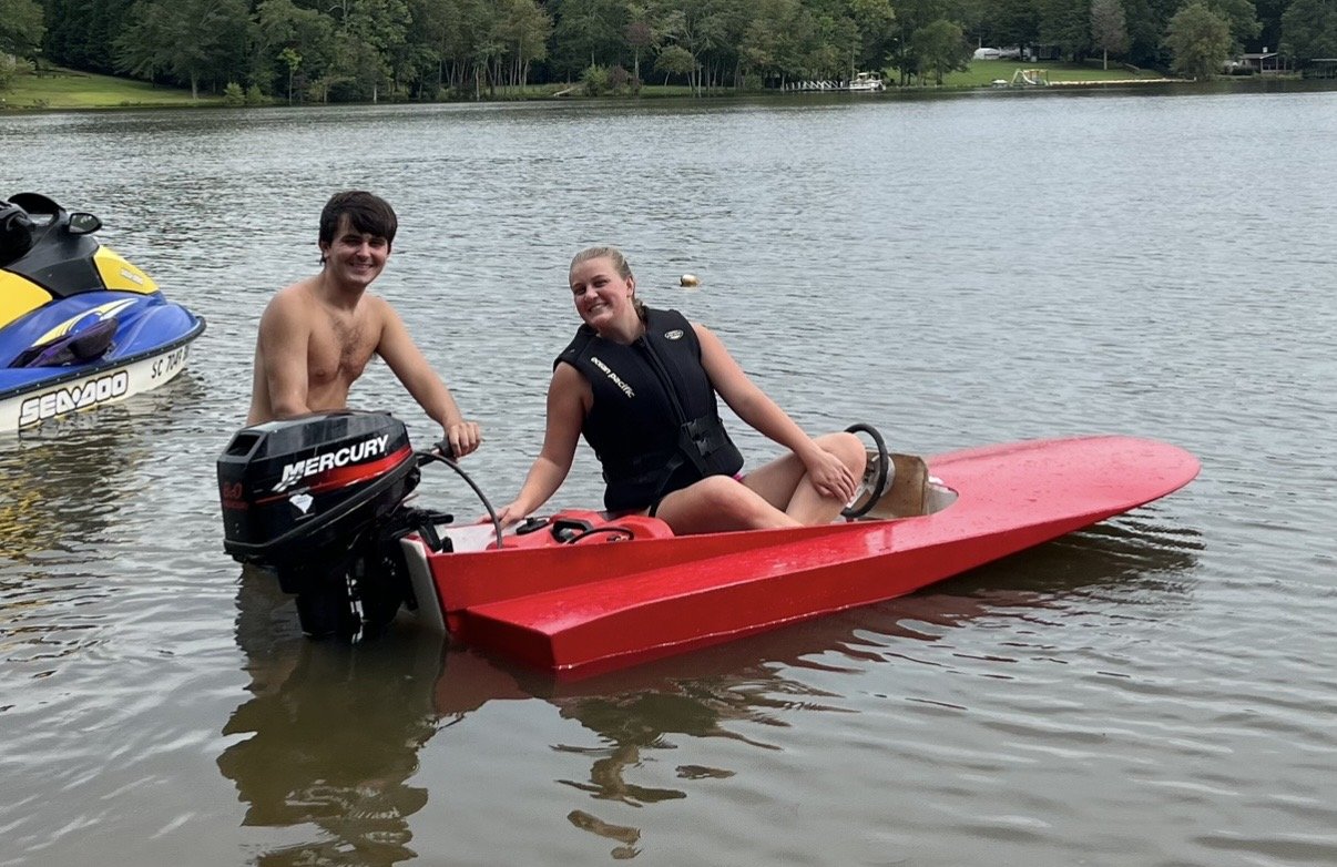 September 5th, 2022 - Some fun on the lake with Kenneth new ... boat? .... skipper thing???