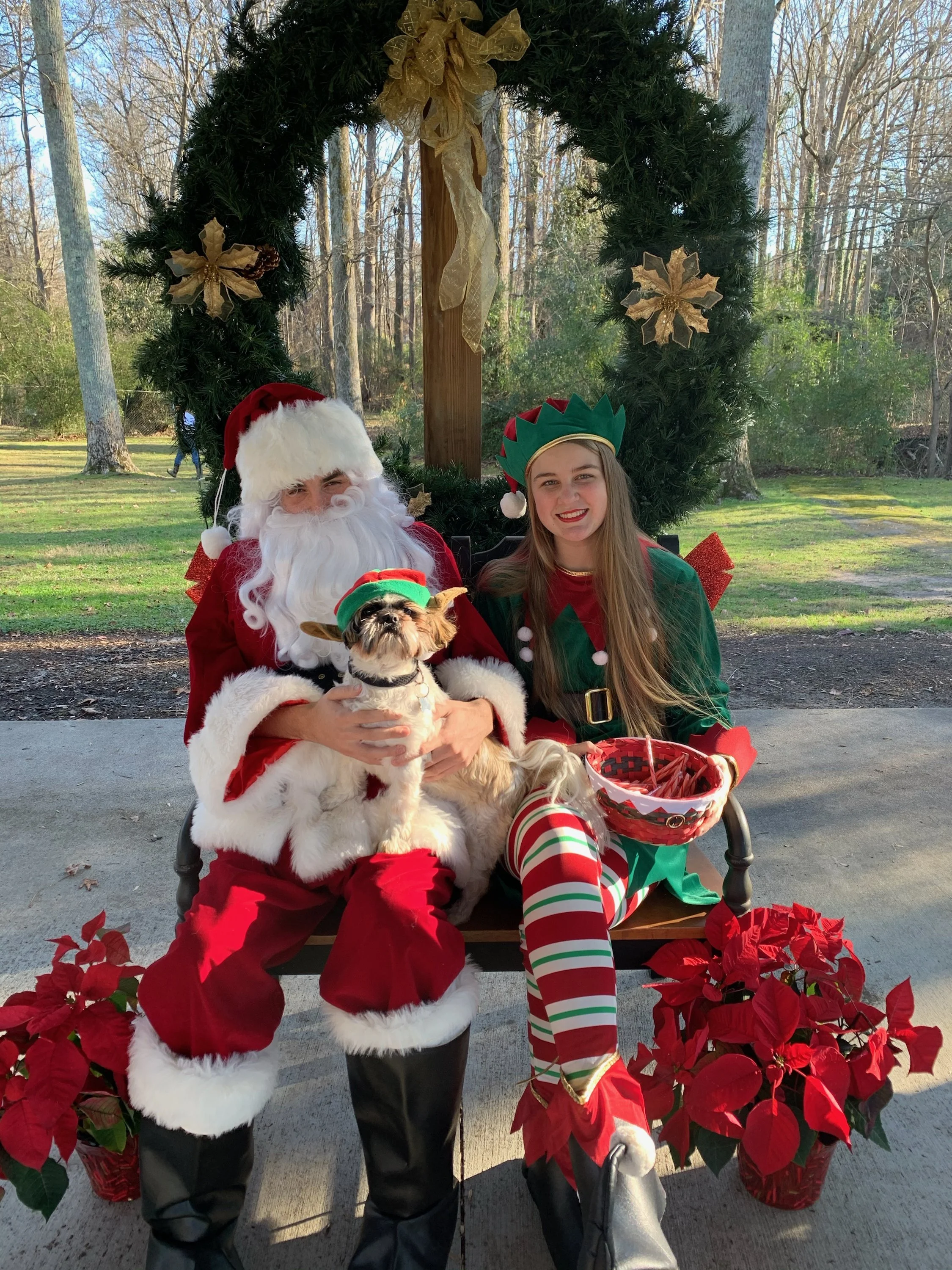 December 15th, 2019 - Dressed up as Santa and an elf for the neighborhood