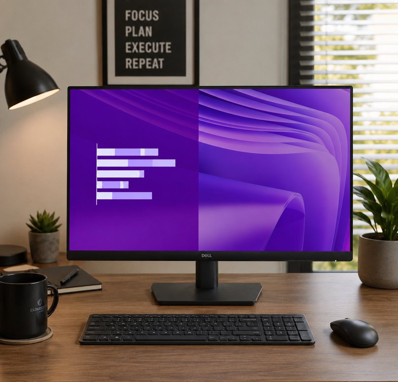 Student Productivity Bundle | Dell Pro 24" Full HD Monitor + Logitech MK540 Advanced Wireless Keyboard & Mouse | Grades K-12 | Utah Fits All Ready