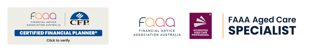 FAAA member — Certified Financial Planner (CFP) and Accredited Aged Care Specialist (ACS). Verify at FAAA.