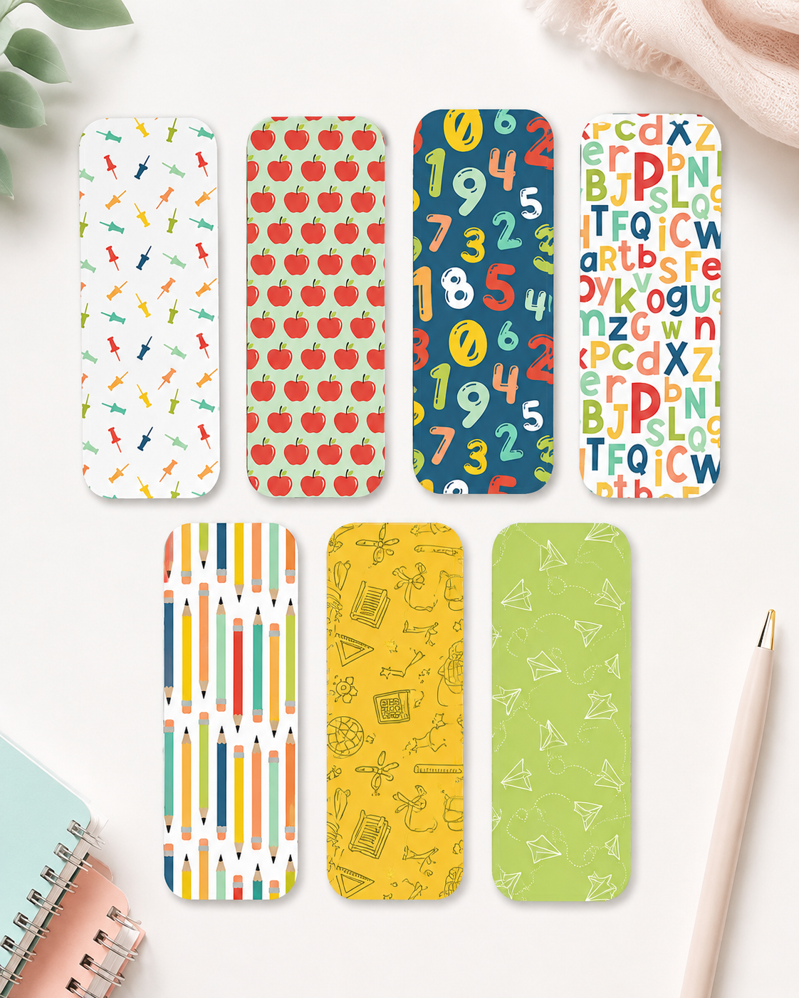 School Bookmark Set of 7