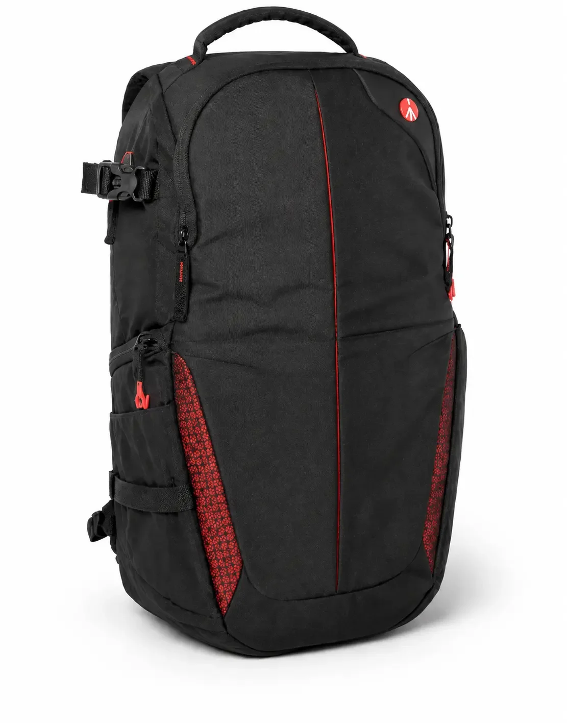 Manfrotto Pro Light Redbee 310 professional camera backpack on a white studio background.