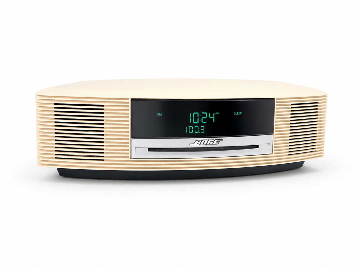 Bose Wave Music System II with Bluetooth adapter, shown from the front on a white studio background.