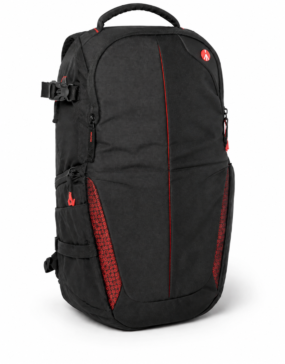 Manfrotto Pro Light RedBee 310 professional camera backpack shown at an angle on a white studio background.