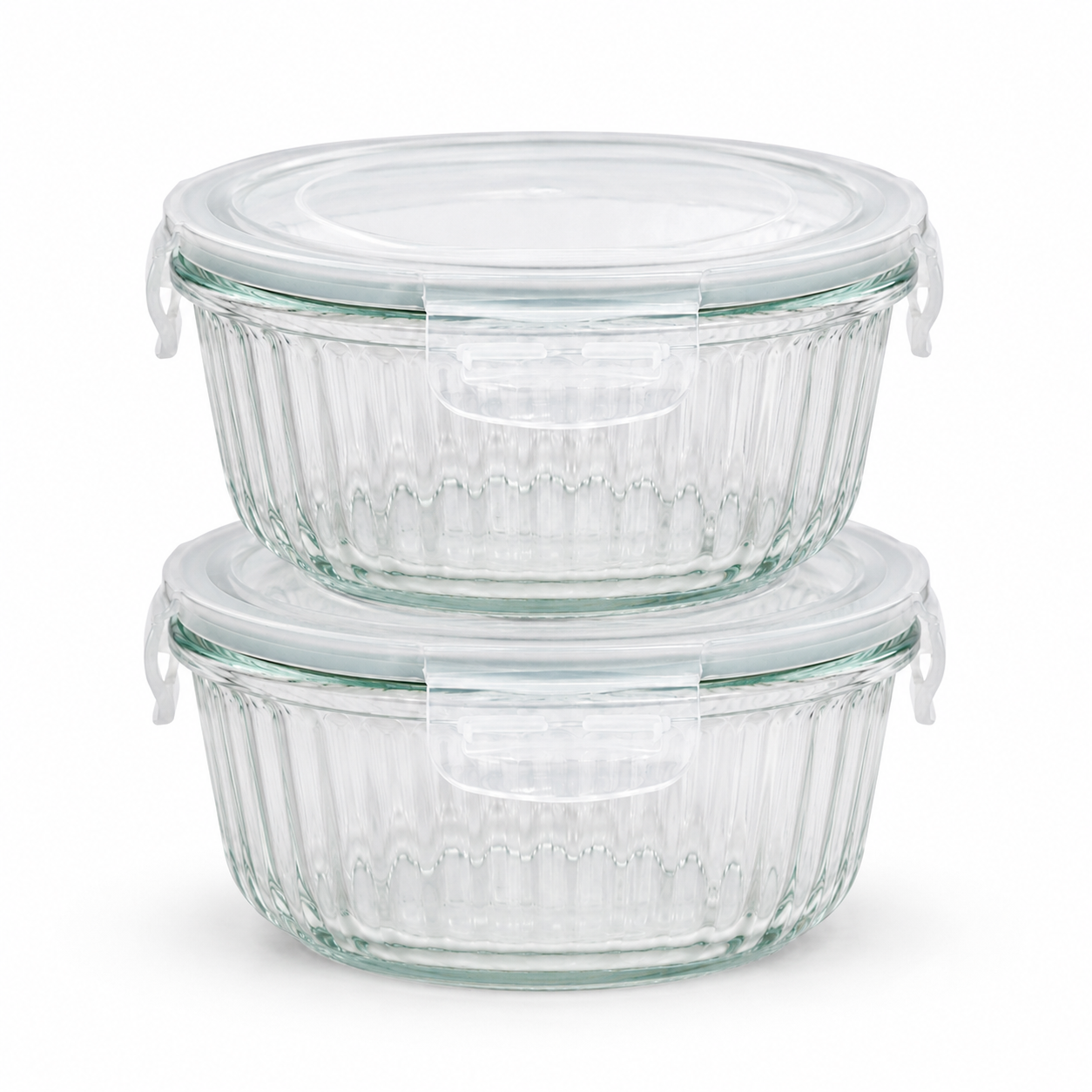 Cuisinart 2-Pack Glass Food Storage Containers  4-Cup Capacity
