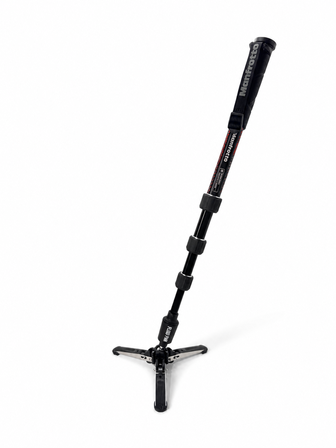 Manfrotto Element MII Monopod shown leaning at an angle in a studio setting