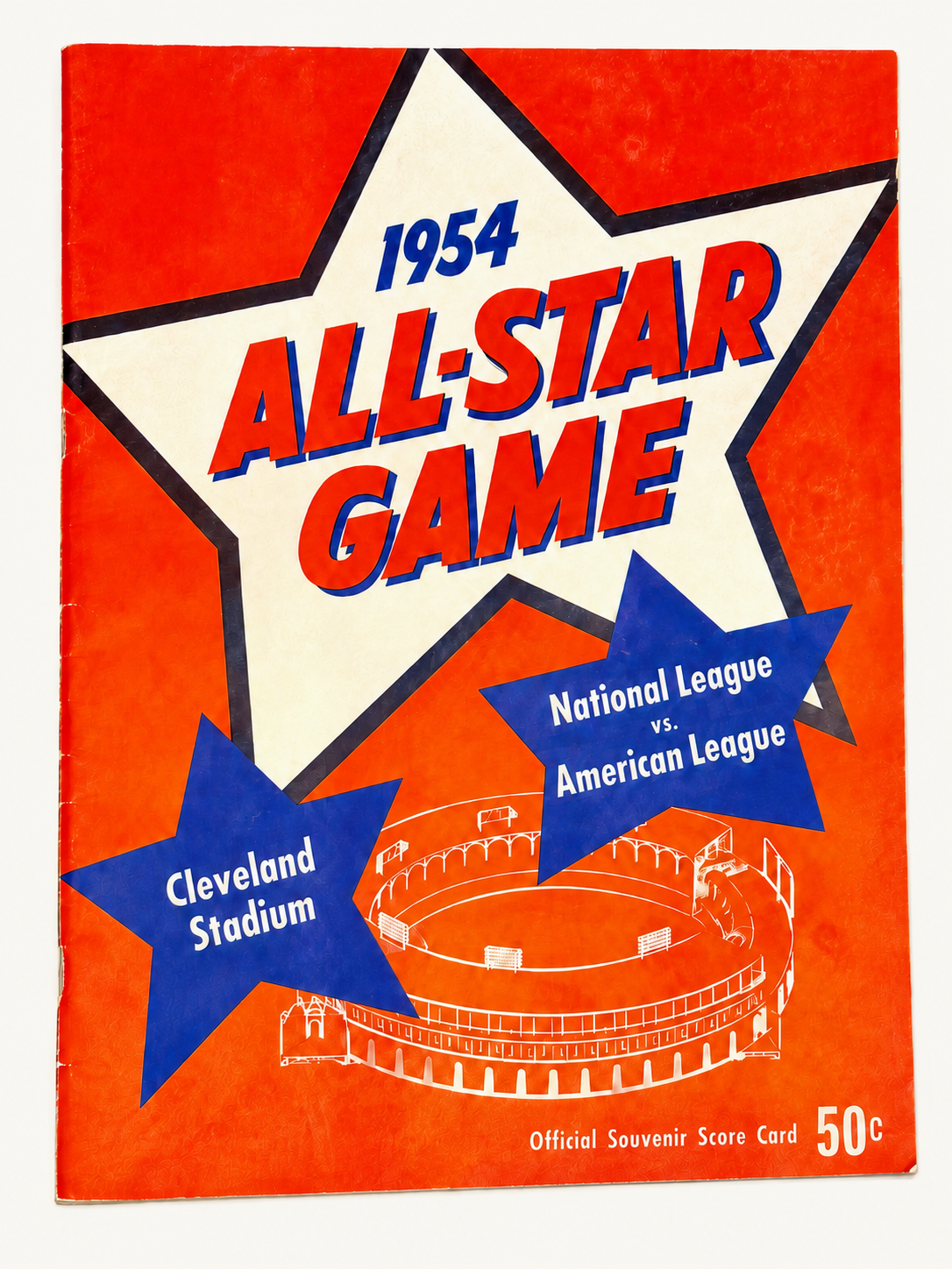 Official 1954 Major League Baseball All-Star Game Program & Unscored Scorecard – Mantle, Mays, Robinson, Ted Williams