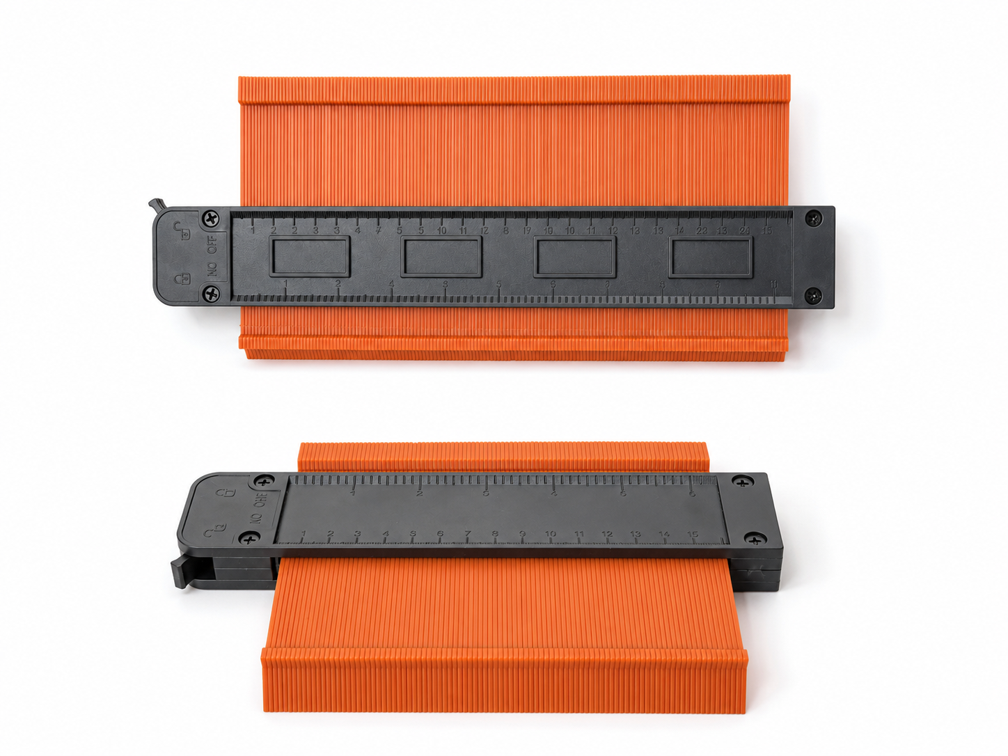 Zozen 6-inch and 10-inch contour gauge set on a white studio background.