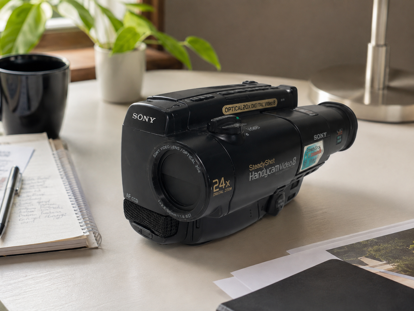 Sony Steady Shot Handycam Video 8 CCD-TR94 NTSC Bundle Kit