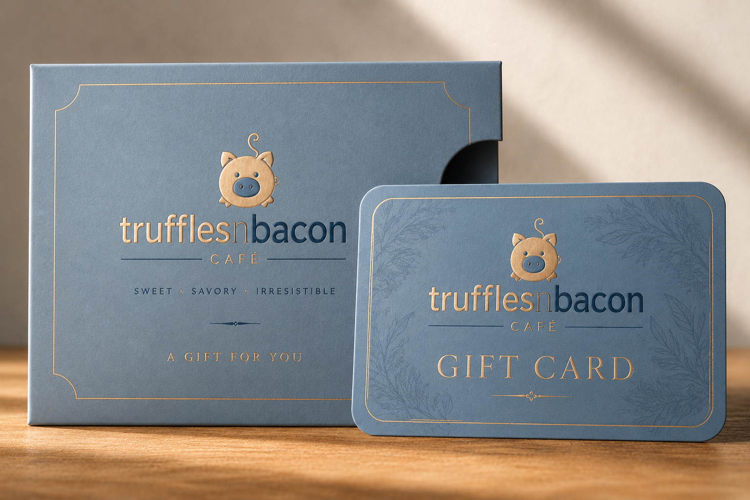 Elegant Blue-and-Gold Café Gift Card Set.png
