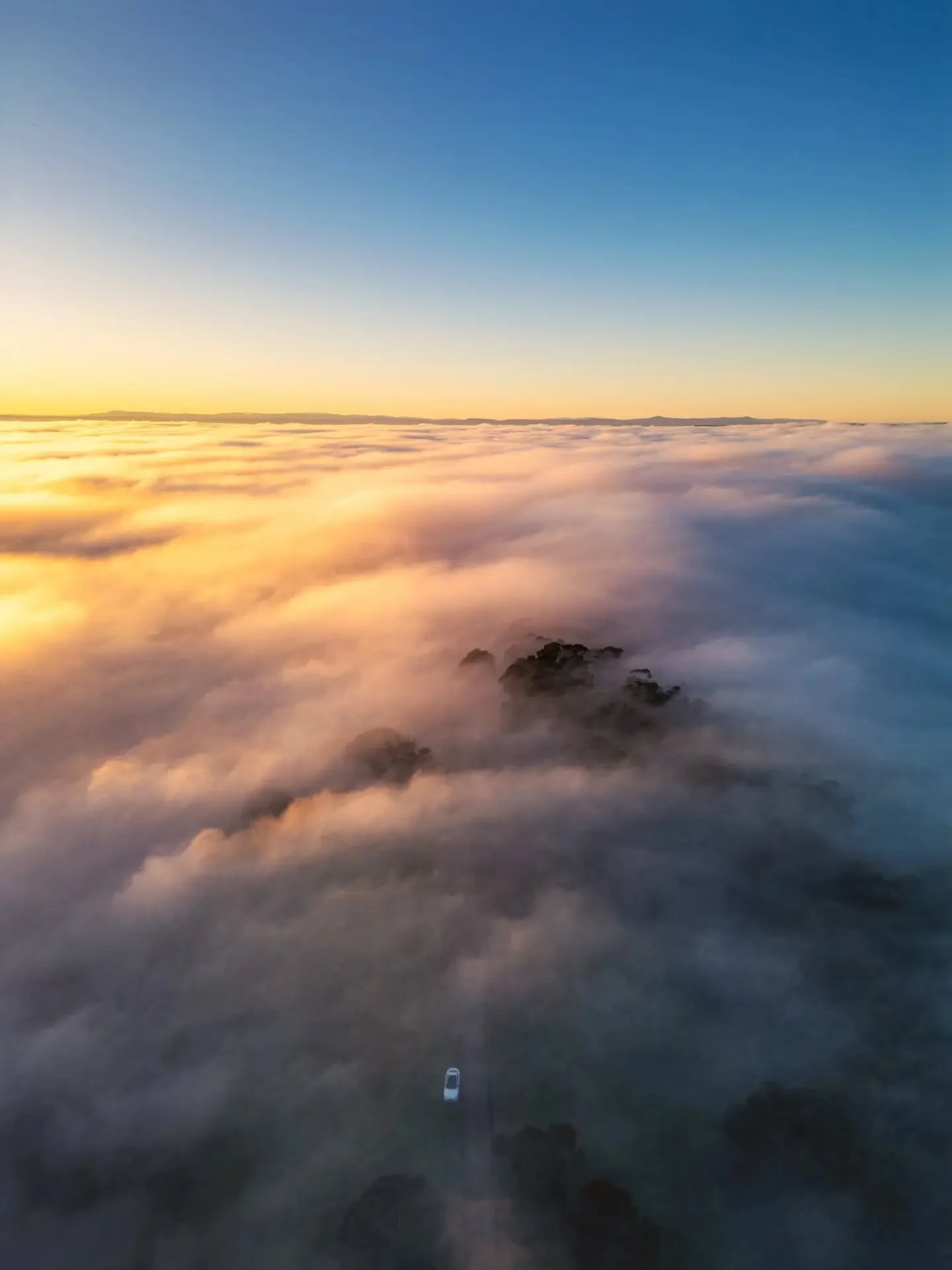 Perfect start to a stunning winter weekend 🤌🌤️

It was a cold one in the mist on the ground, but the view above the clouds was absolutely spectacular in the hills near Strath Creek, NE of Melbourne.

📸 DJI Mini 3 Pro - made operable in 0 deg Celsi