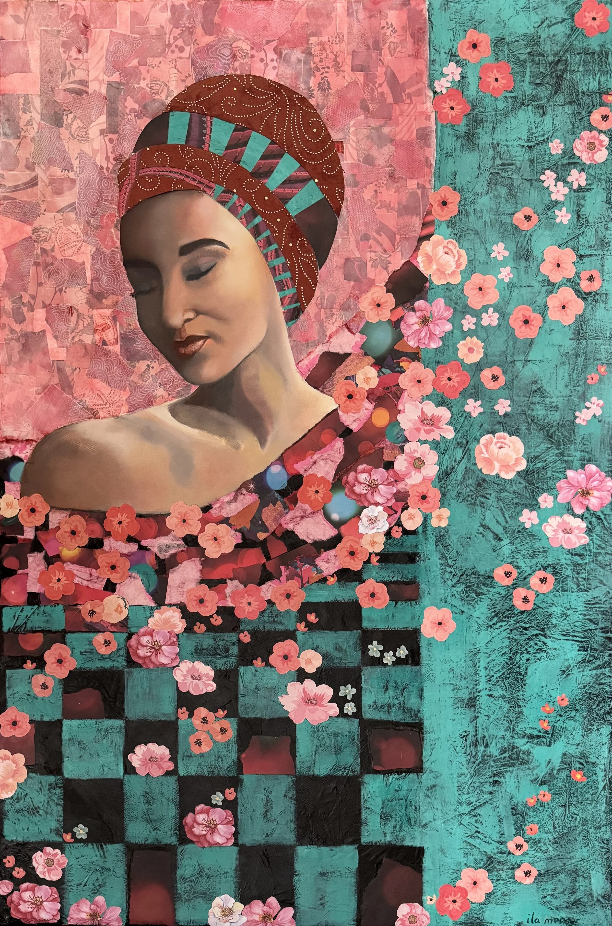  Slumber 
2021
mixed media on canvas
60 x 91cm
$400