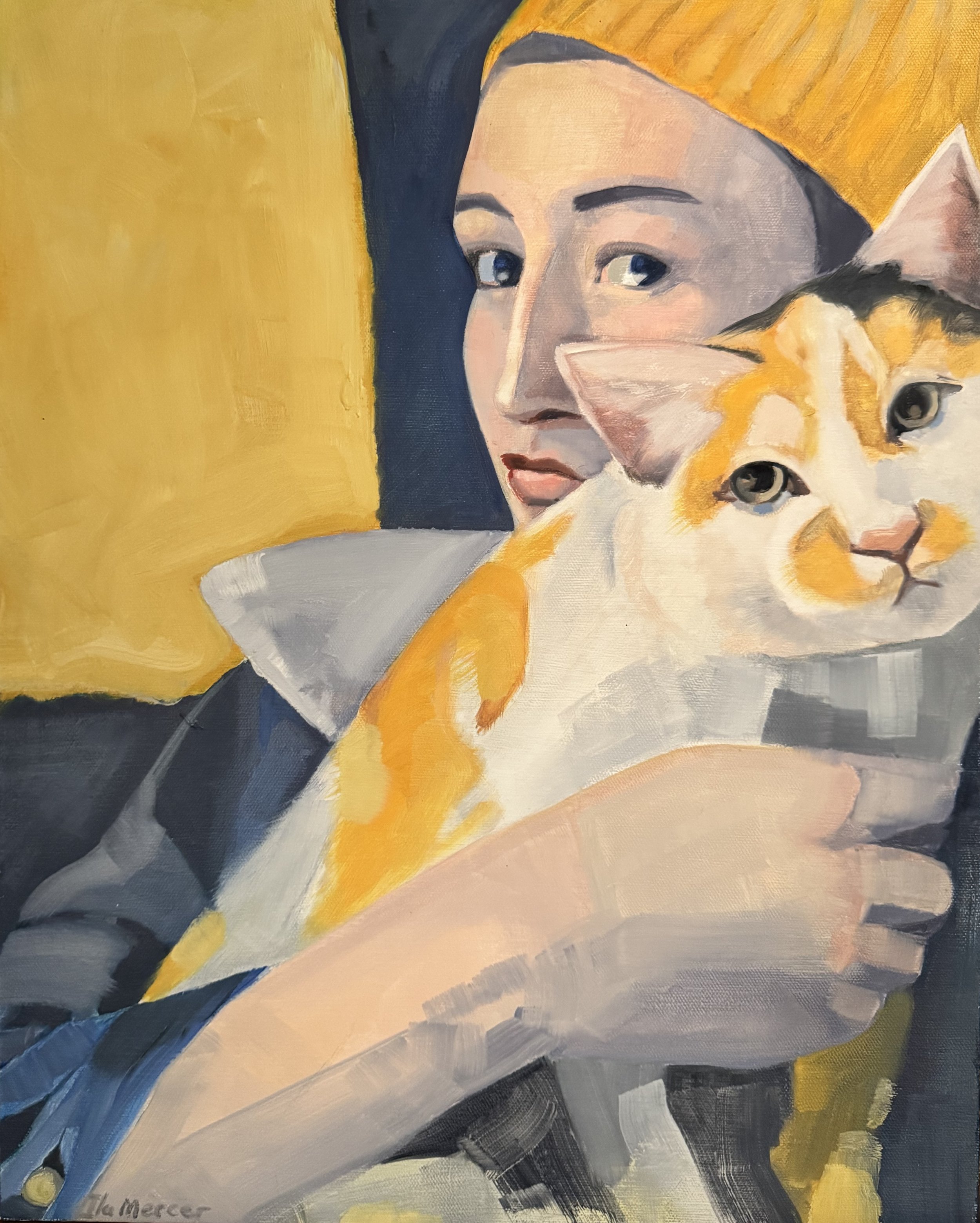  Niamh and Slug 
2022
oil on canvas
40 x 61cm
$400