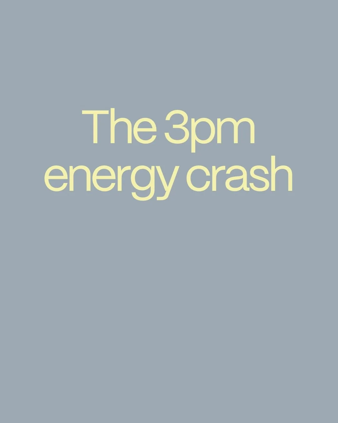 Are you experiencing the dreaded afternoon energy crash? Here are common causes I see in clinic. 

If you&rsquo;d like support restoring your energy, dm me to book a free discovery call 💛