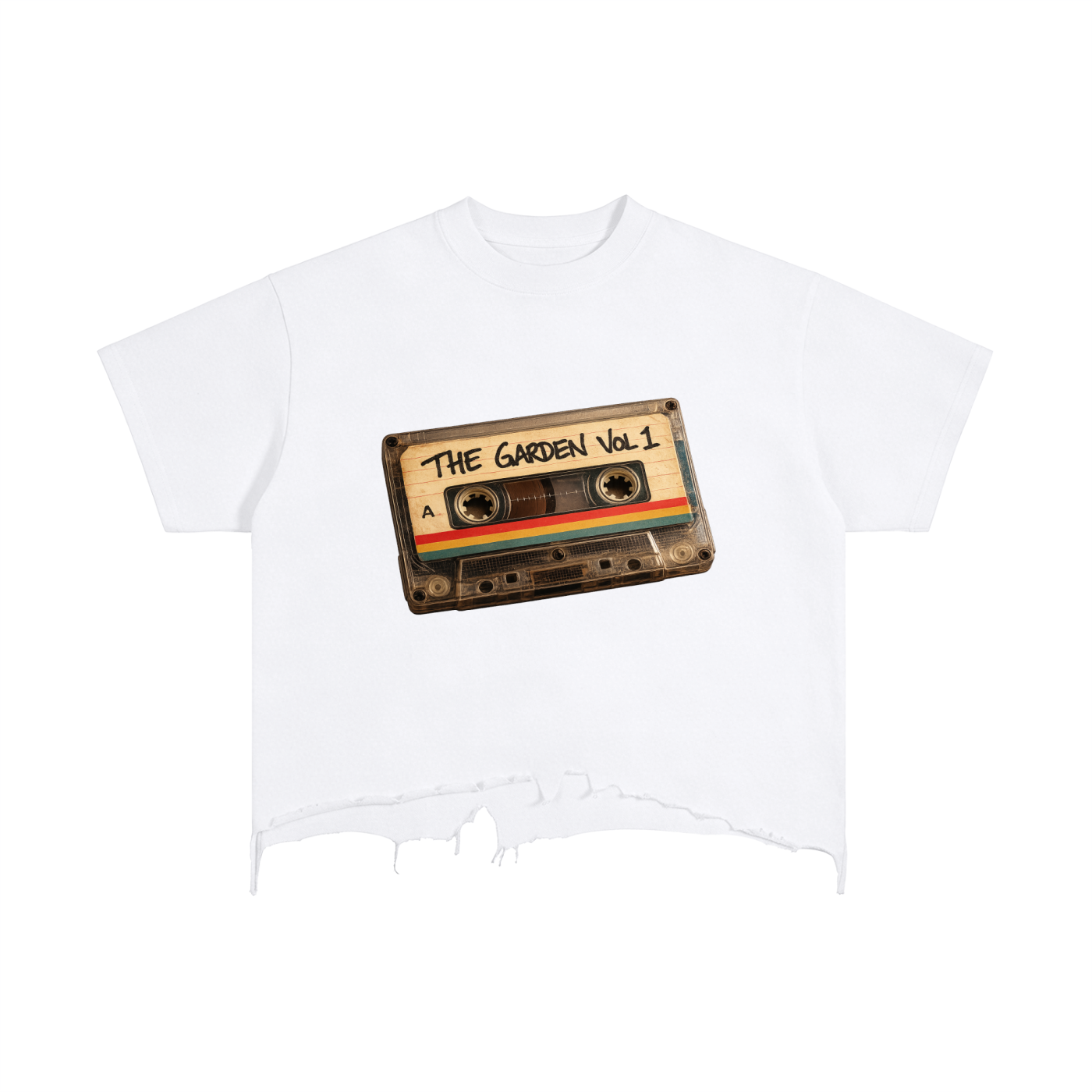 Vintage Wash Boxy Distressed Hem T-Shirt