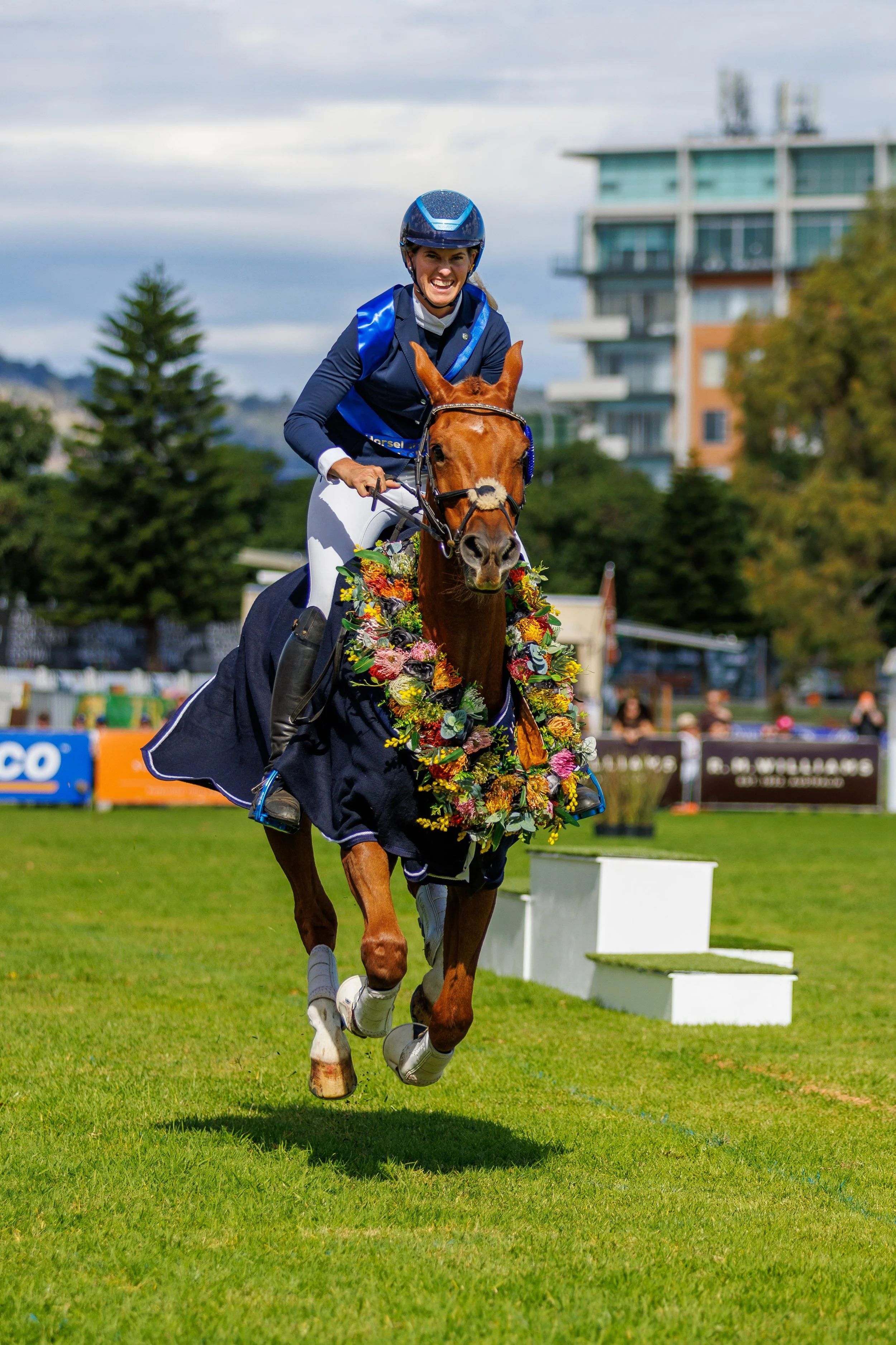 Jess Somerfield on APH New Sensation after winning the 4* Eventing at the 2026 Adelaide Equestrian Festival