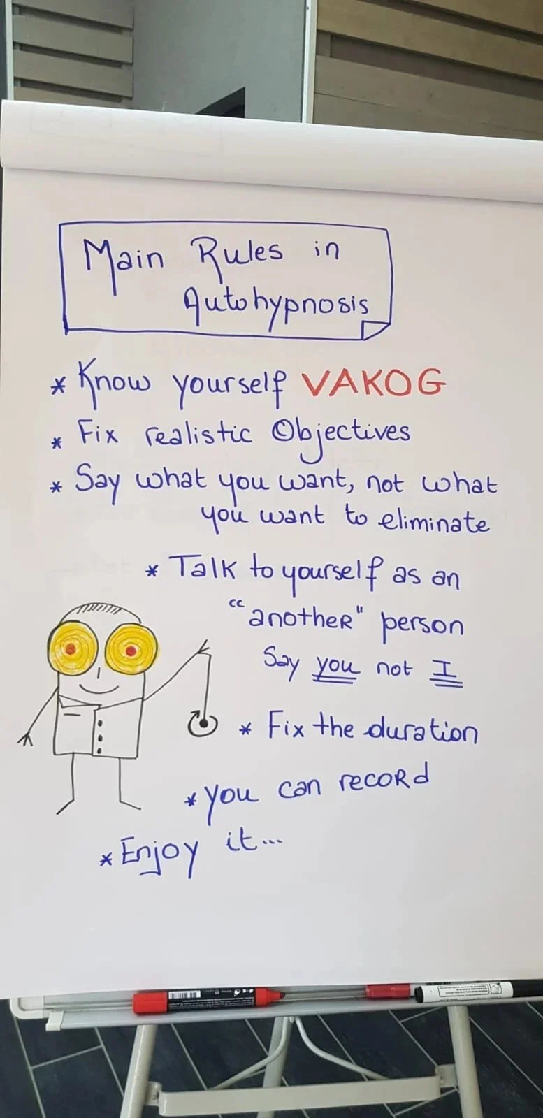 Support pédagogique sur l’autohypnose présenté lors d’une formation AnansiLab en hypnose et communication thérapeutique appliquées au soin.