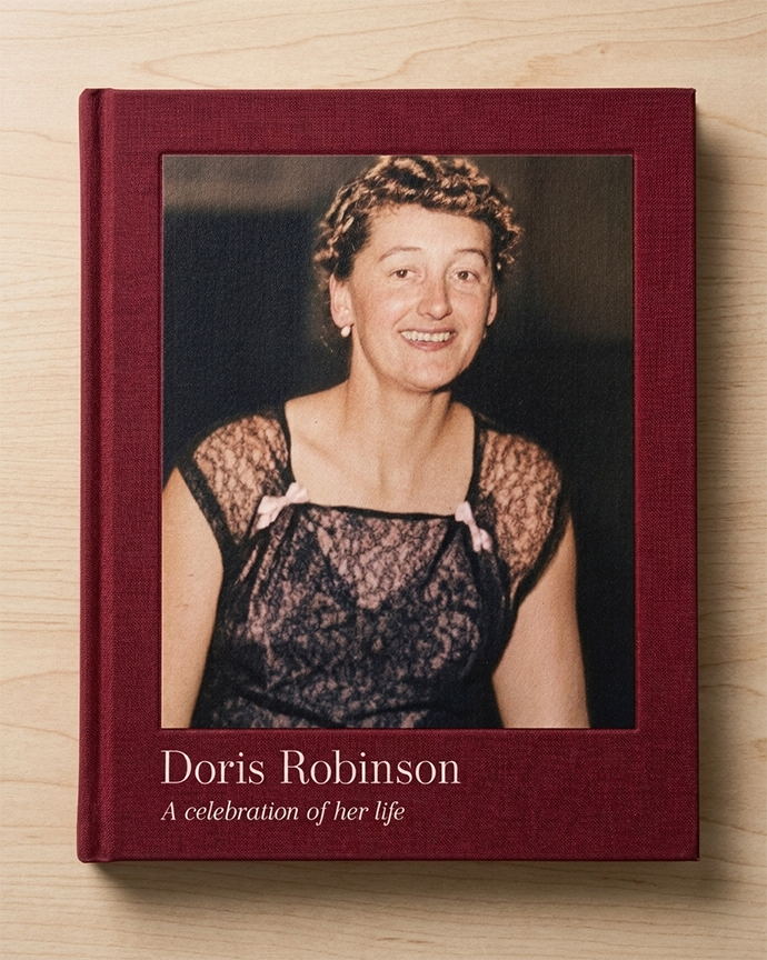 Tribute legacy book with treasured image on cover hardcover exceptional design