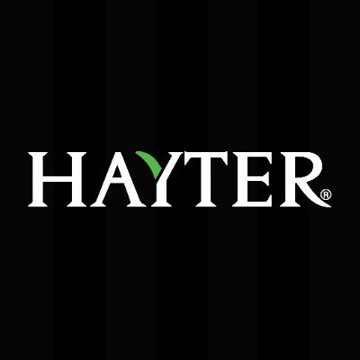 Hayter logo on a black background.