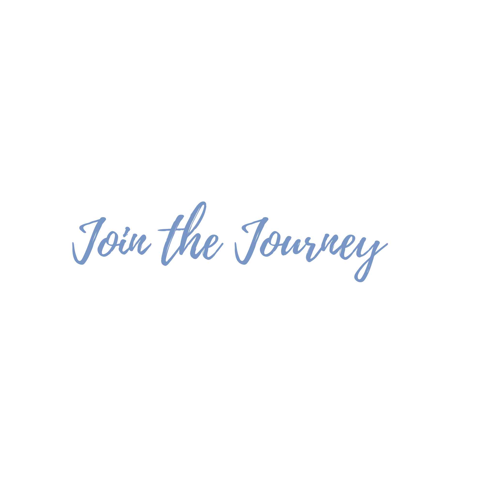 Black background with white and blue text that reads "Join the Journey".