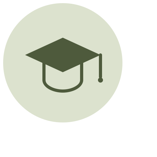 Icon of a graduation cap with a tassel.