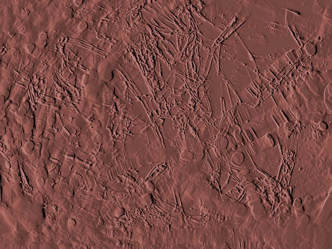 Moodcore P surface led abstract print in  terracotta tones for hospitality interiors.