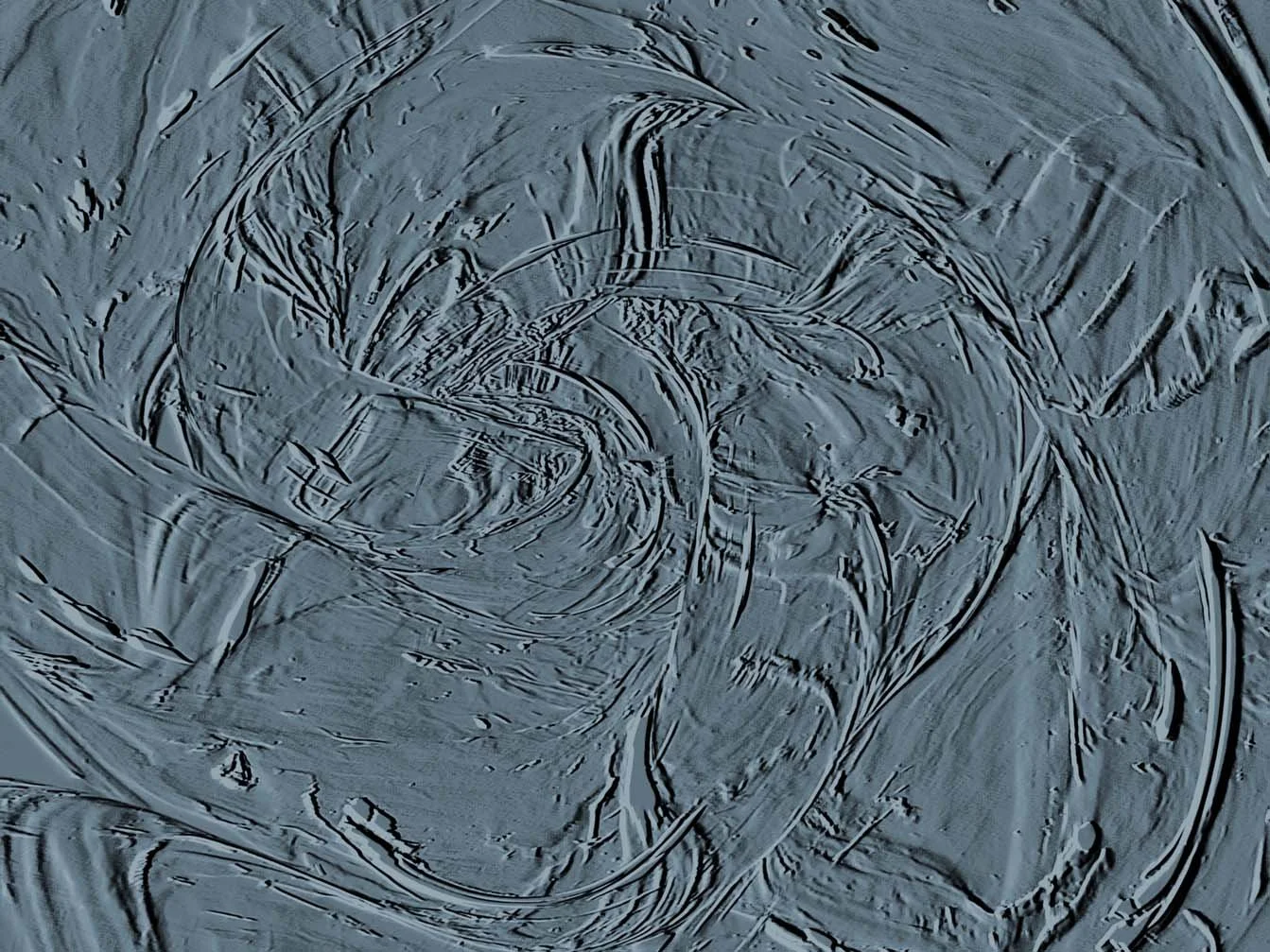 Moodcore P61 relief style abstract wall art print in  slate blue tones for hotel art.