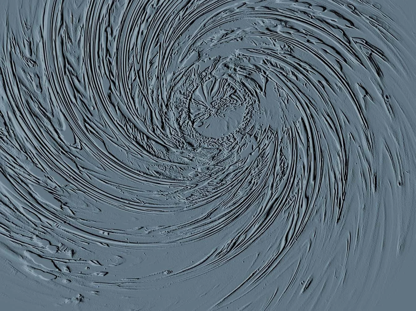 Moodcore P83 relief style abstract wall art print in  slate blue tones for hotel art.