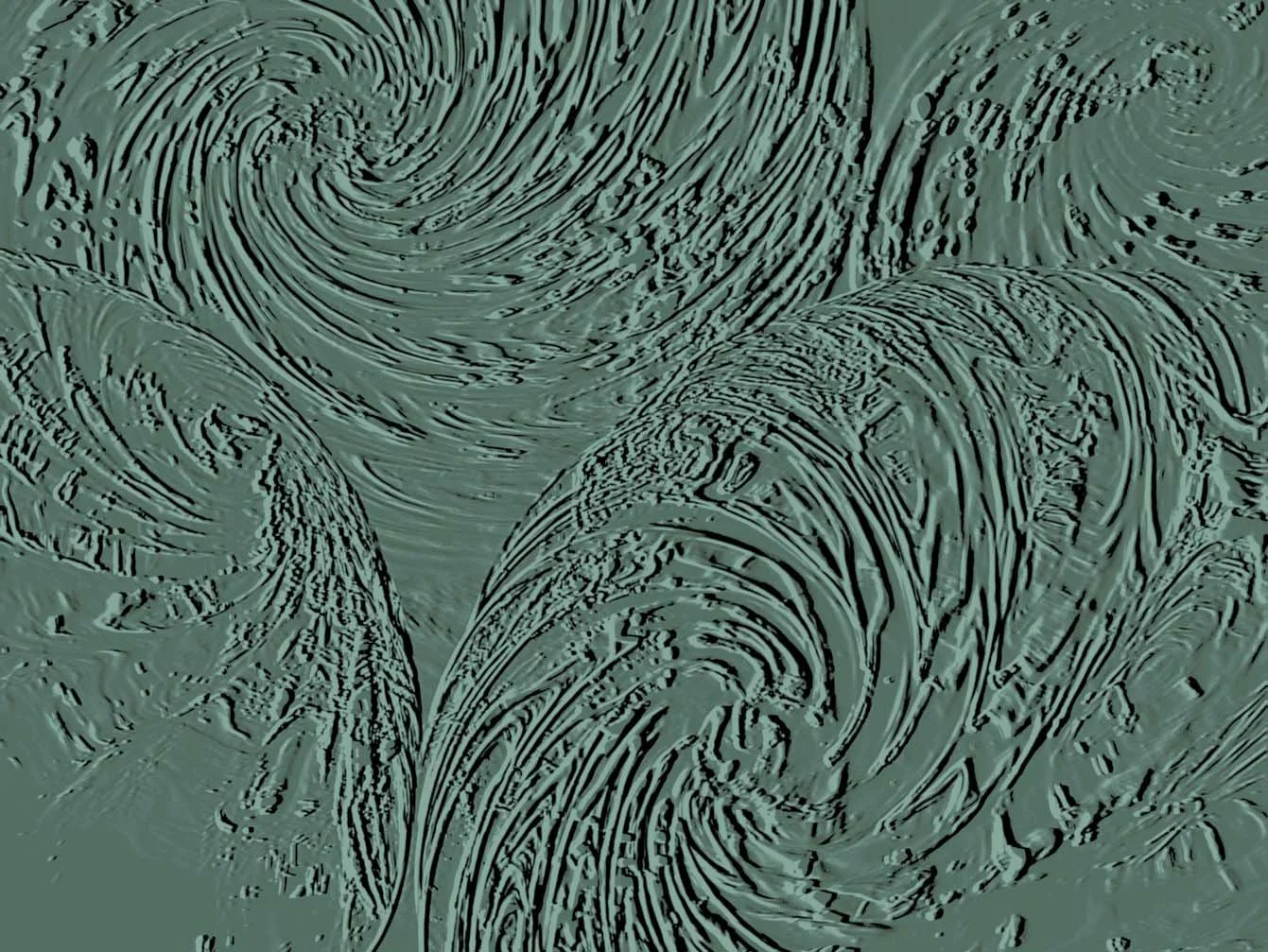 Moodcore P84 relief style abstract wall art print in  sage green tones for design led interiors.