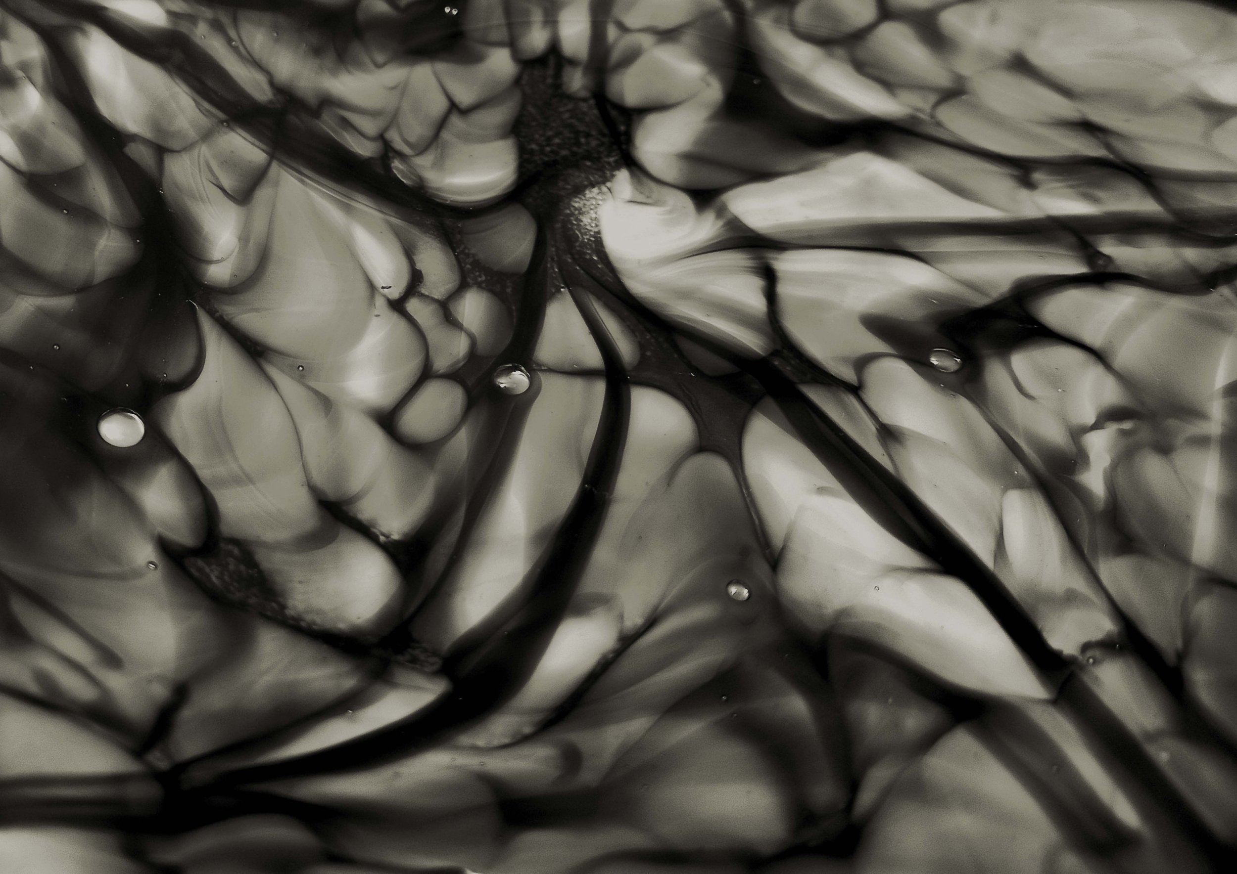 Moodcore P44 abstract glass art print in khaki tones for interior design projects.