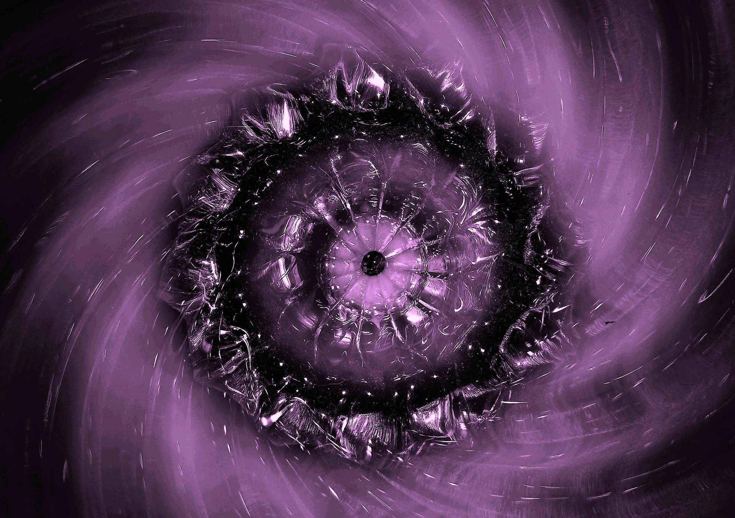 Moodcore P49 abstract glass art print in aubergine tones for interior design projects.