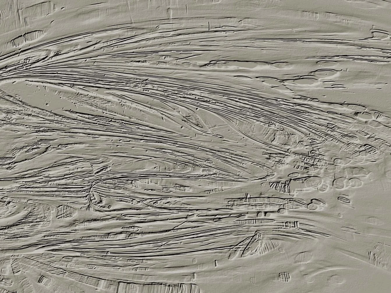 Moodcore P96 relief style abstract wall art print in  khaki tones for art consultants.