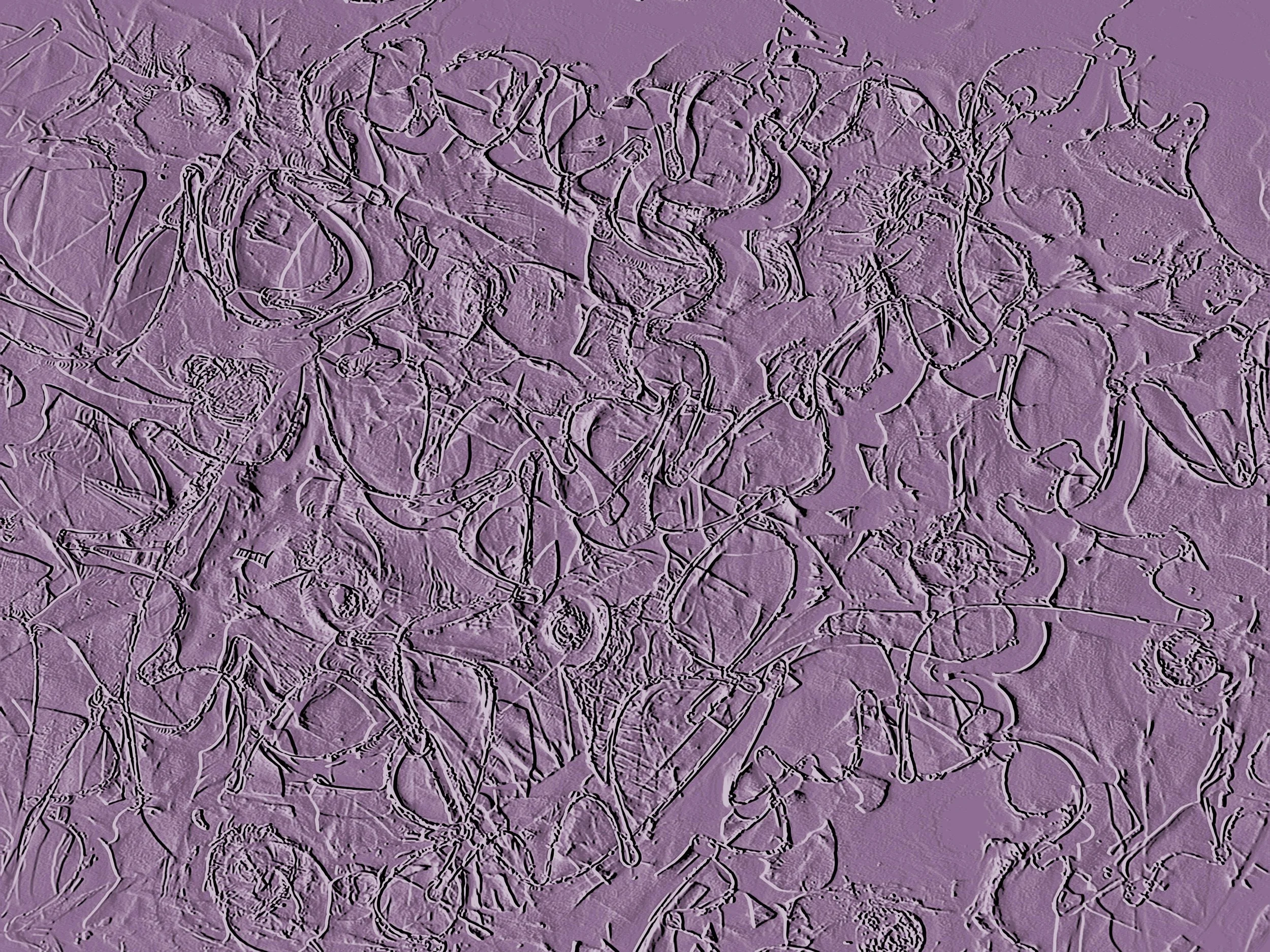 Moodcore P86 relief style abstract wall art print in  aubergine tones for show home interiors.