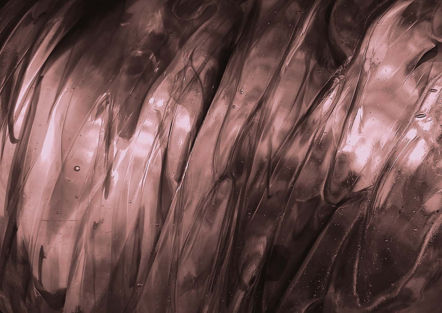 Moodcore P22 abstract glass art print in dusty pink tones for interior design projects.