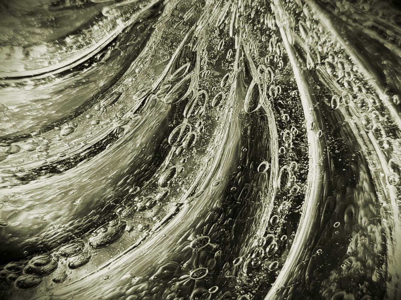 Moodcore P76 abstract glass art print in warm stone tones for interior design projects.