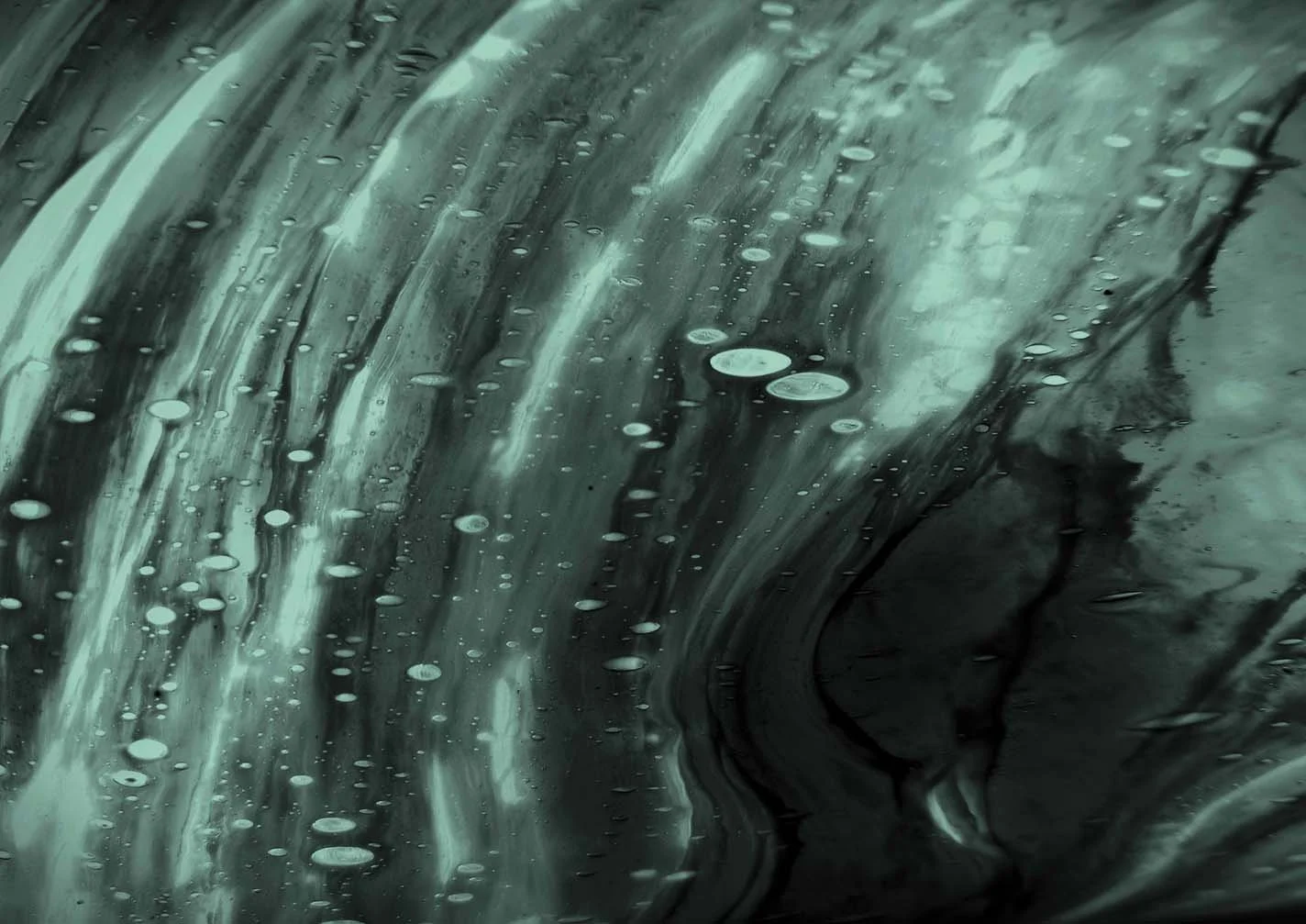 Moodcore P21 abstract glass art print in sage green tones for interior design projects.