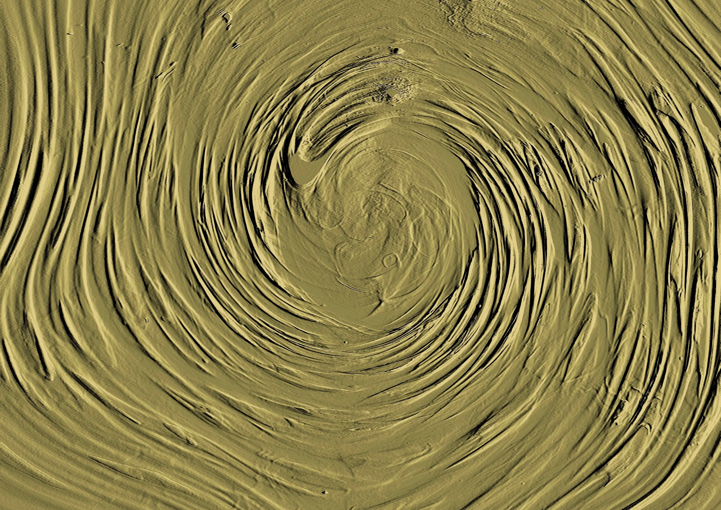 Moodcore P29 relief style abstract wall art print in  ochre tones for interior design projects