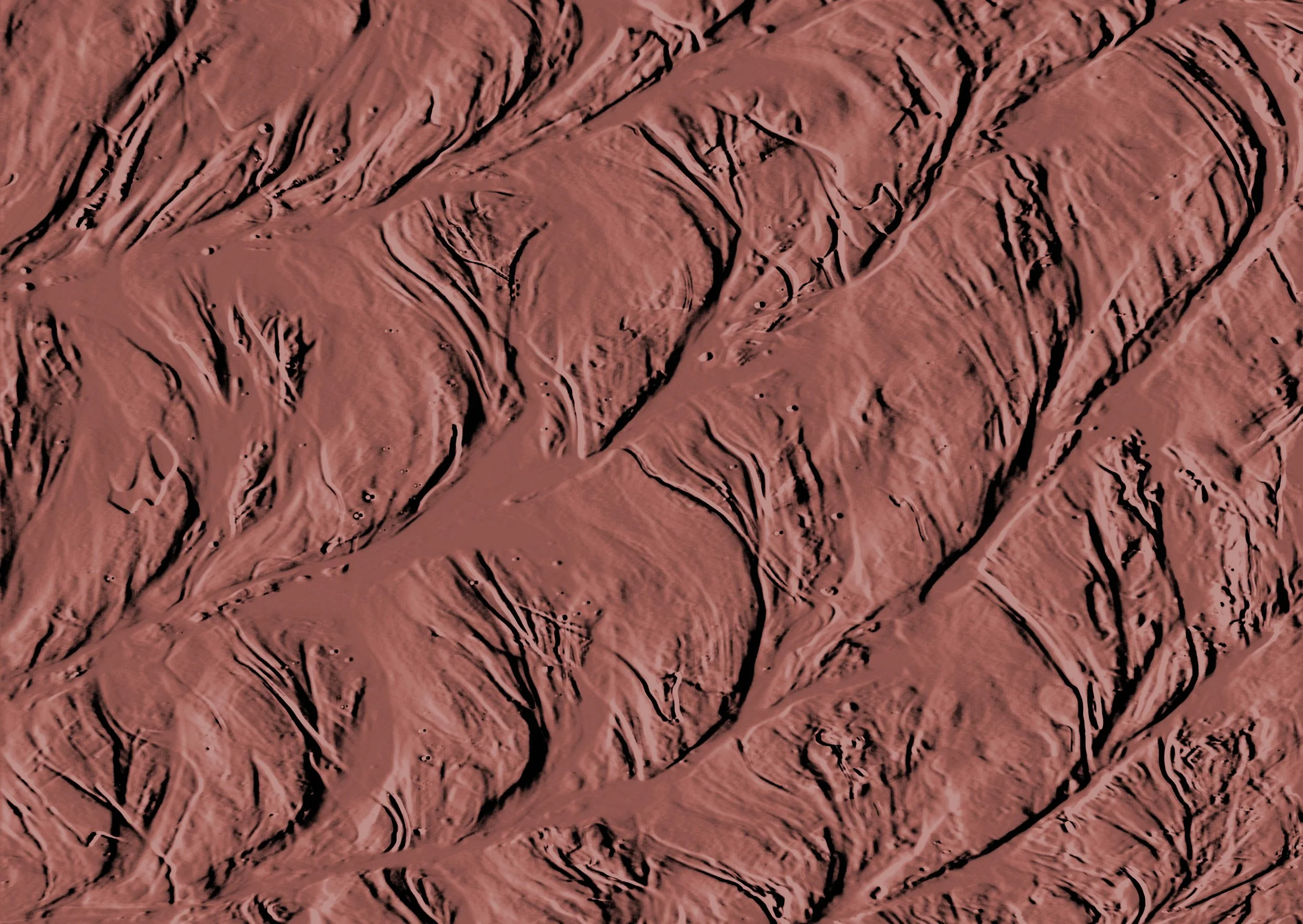 Moodcore P13 relief style abstract wall art print in  terracottatones for interior design projects