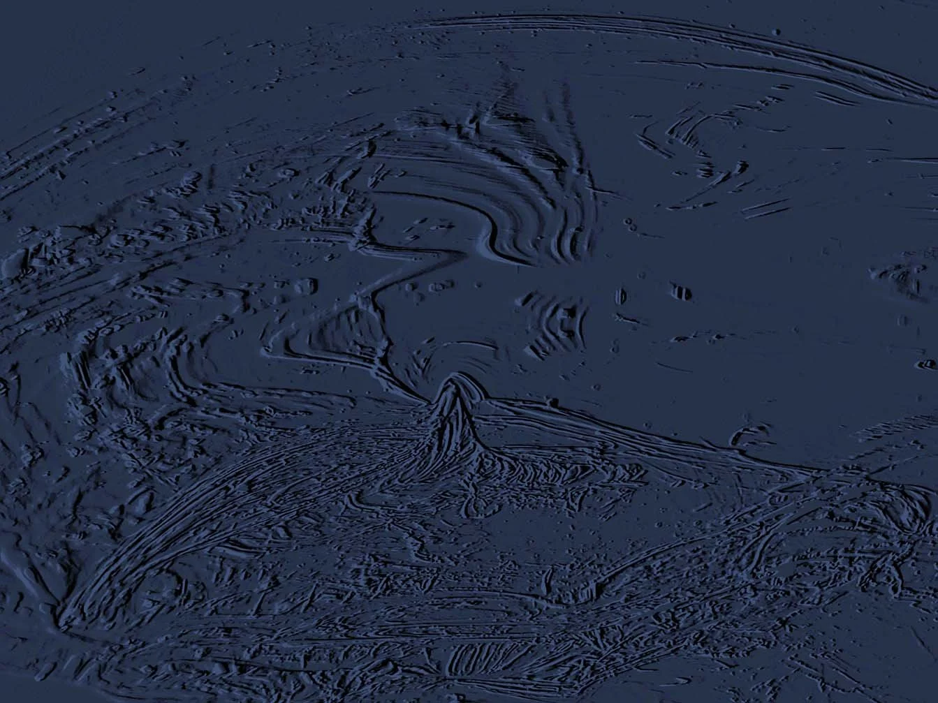 Moodcore P100 plaster relief style abstract wall art print in  slate blue tones for the interior design trade.