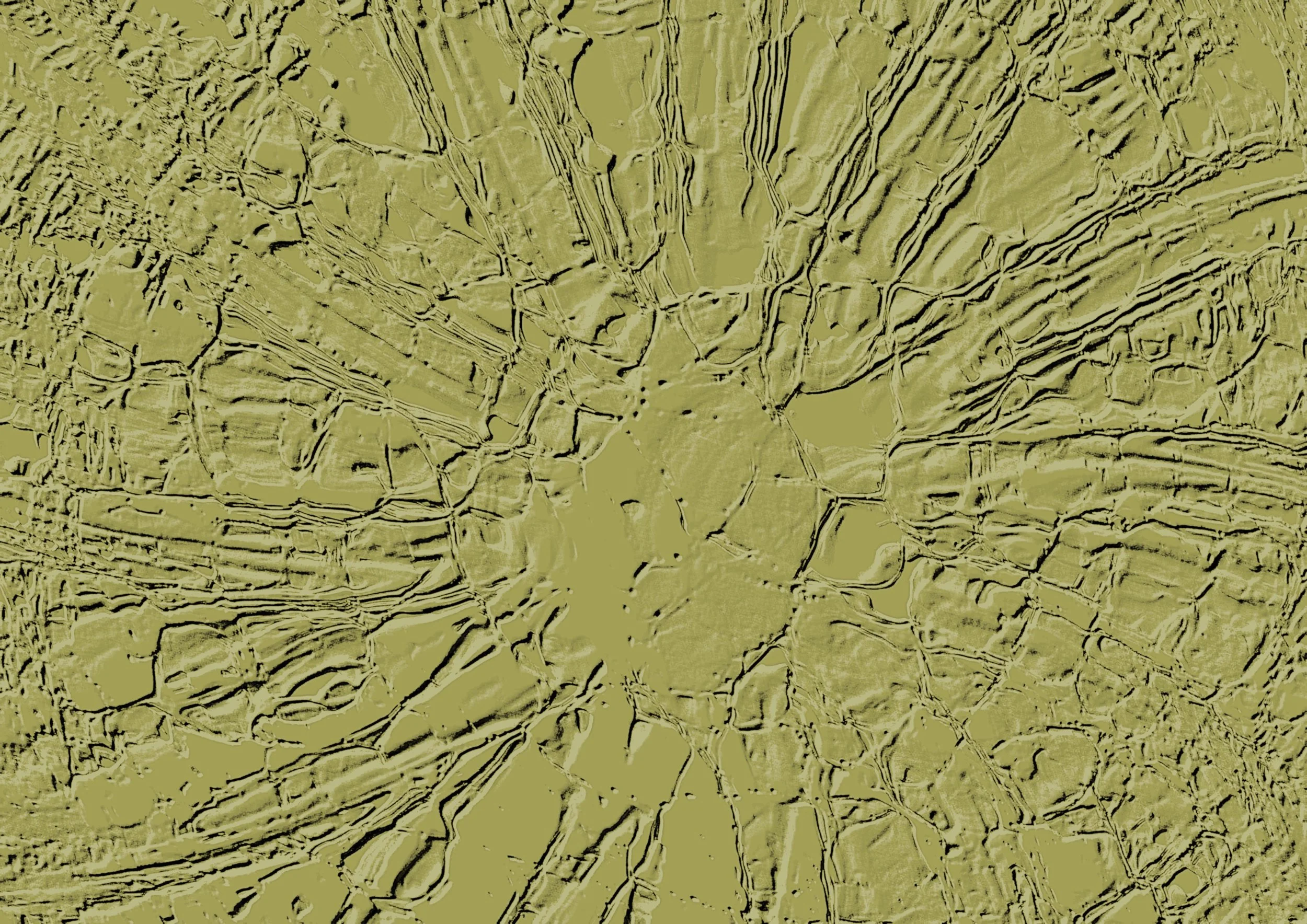 Moodcore P1 relief-style abstract wall art print in ochre tones for interior design project