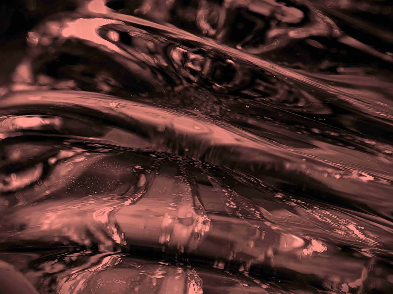 Moodcore P99 abstract glass art print in terracotta tones for interior design projects.