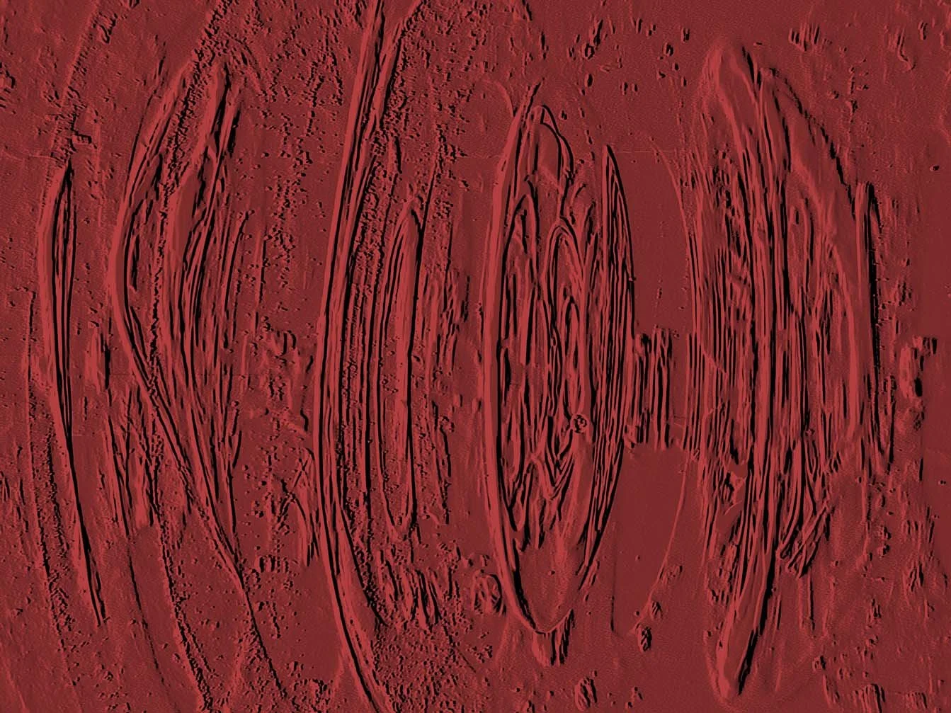 Moodcore P62 relief style abstract wall art print in  burgundy tones for design led interiors.