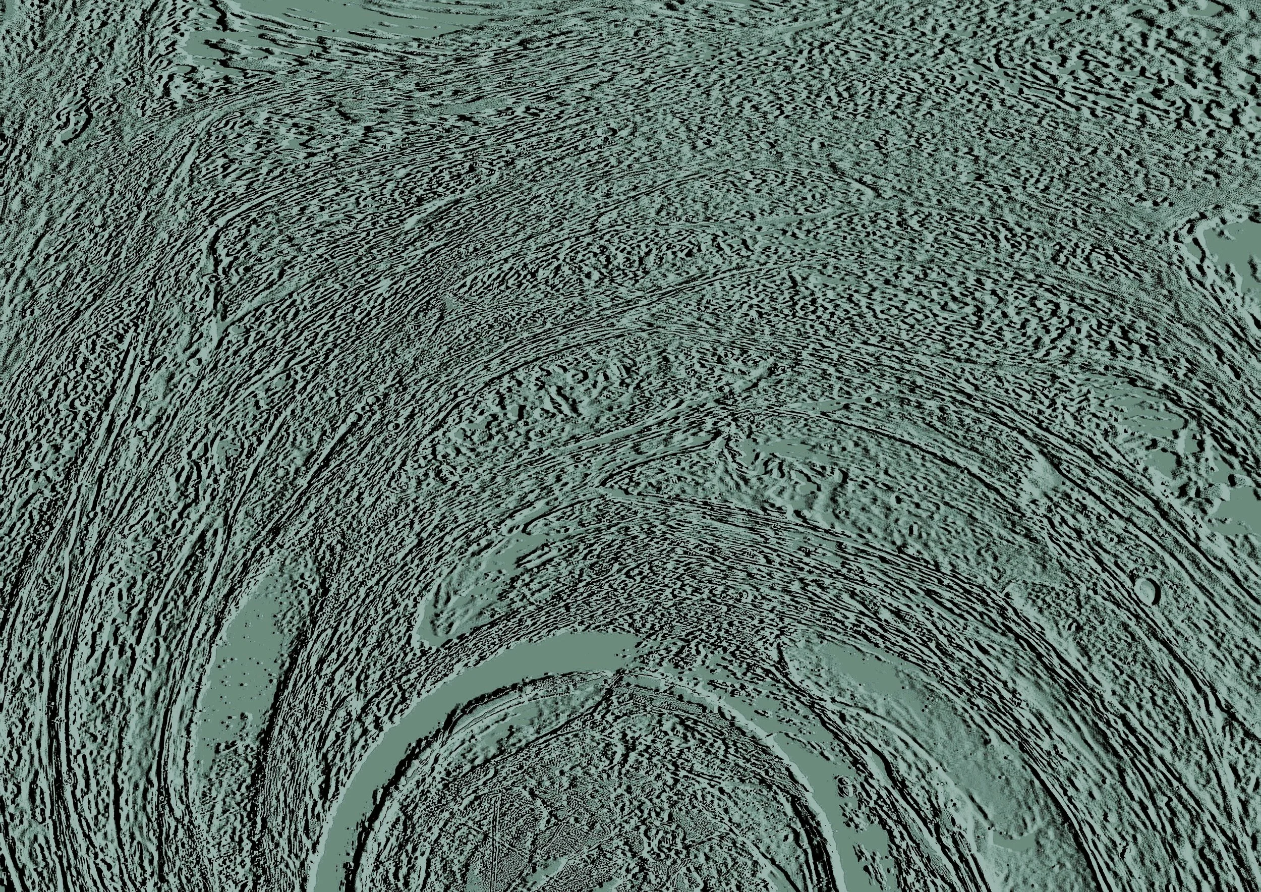 Moodcore P28 relief style abstract wall art print in  slate bluetones for interior design projects