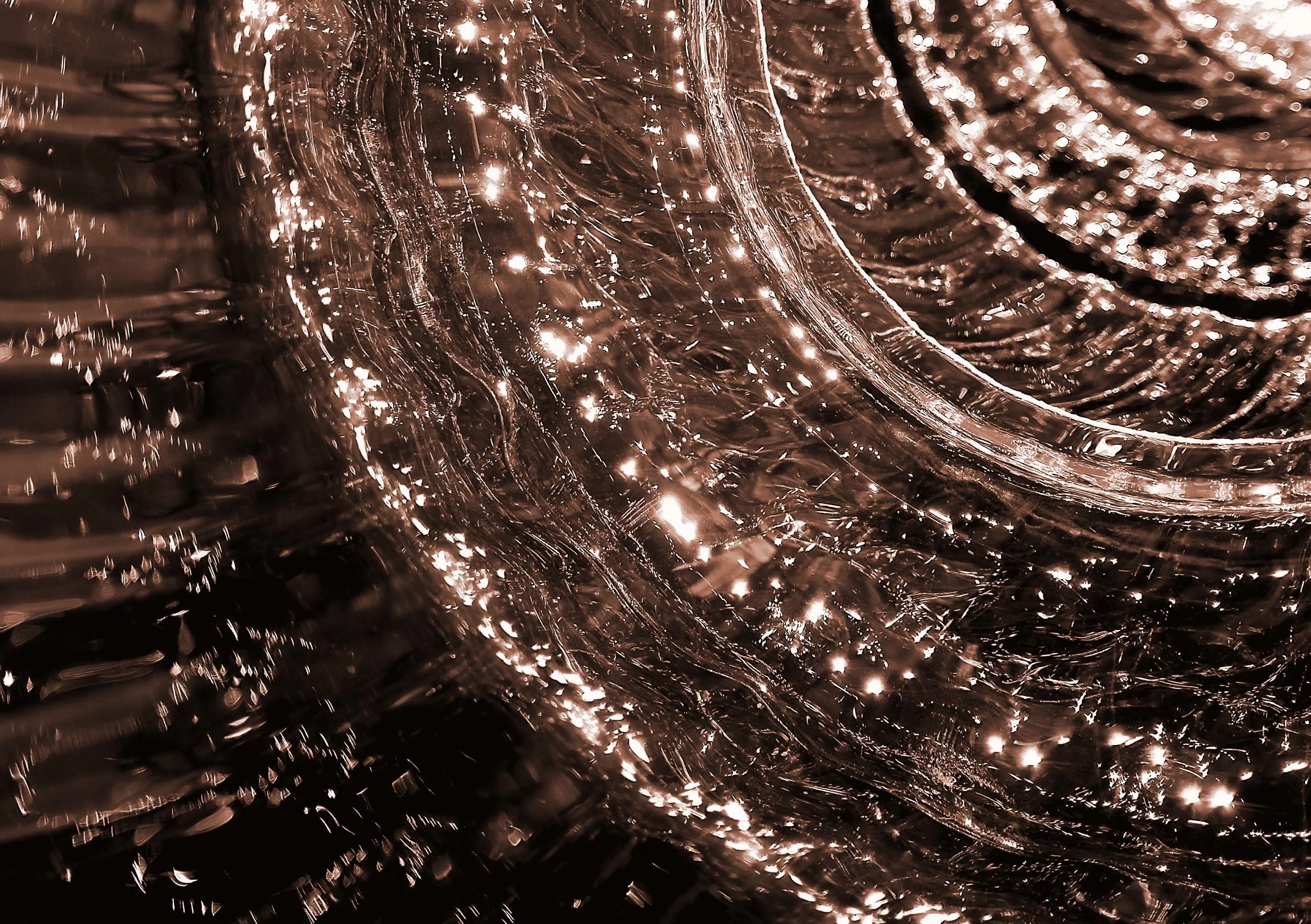 Moodcore P47 abstract glass art print in dusty pink tones for interior design projects.