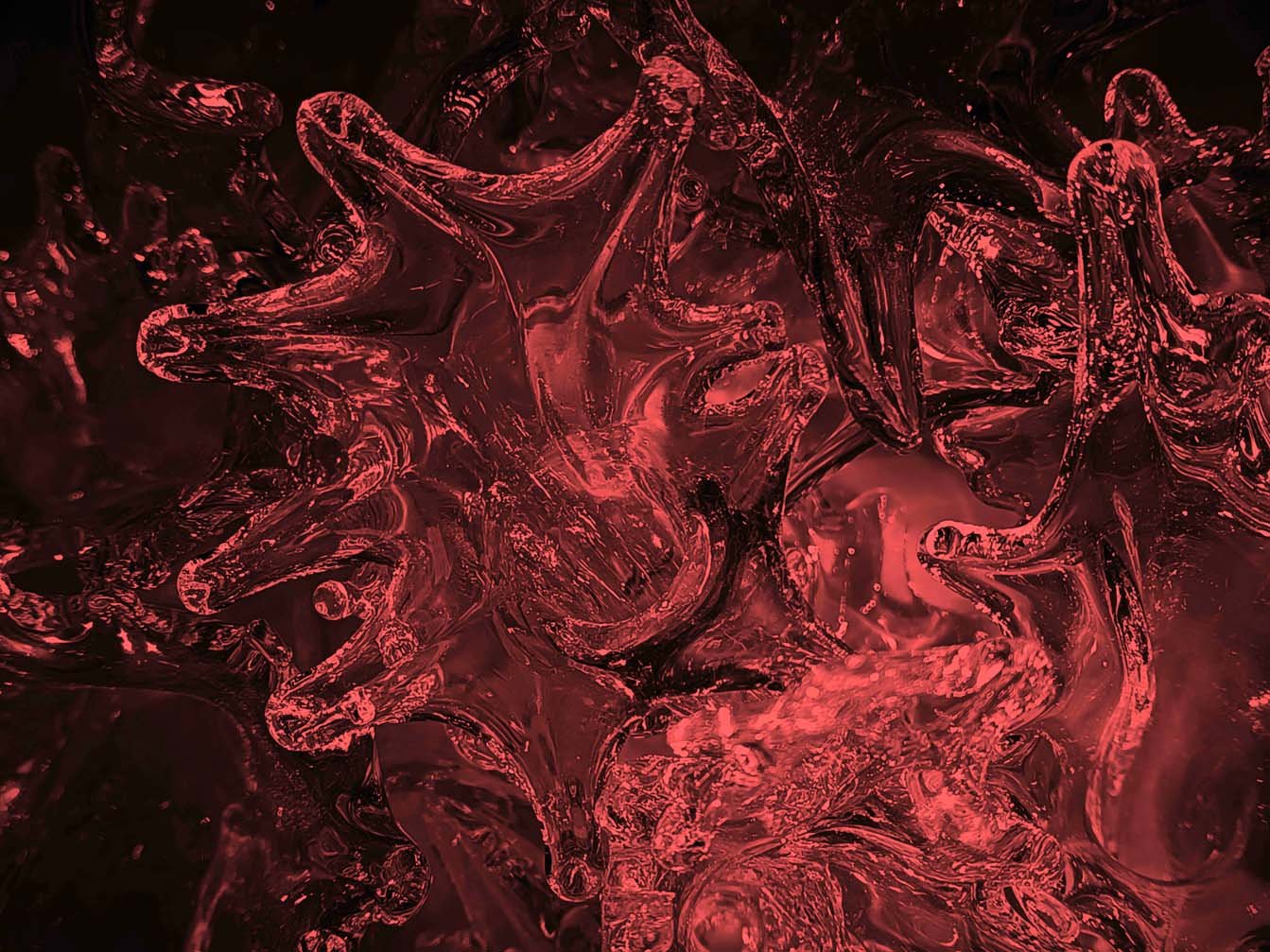 Moodcore P88 abstract glass art print in burgundy tones for interior design projects.
